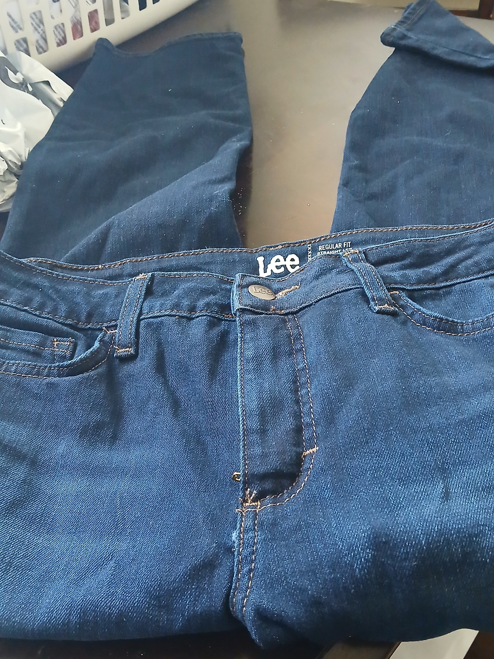 Lee Womans Relaxed Fit Dark Blue Jeans